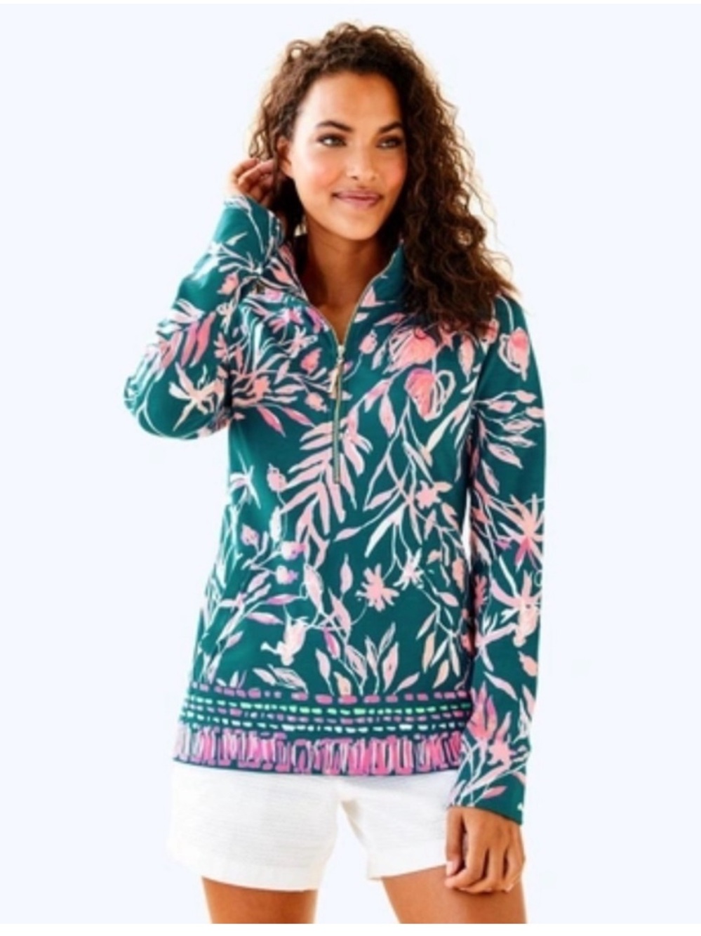 Lilly Pulitzer Skipper Popover It’s Prime Time Teal Pink